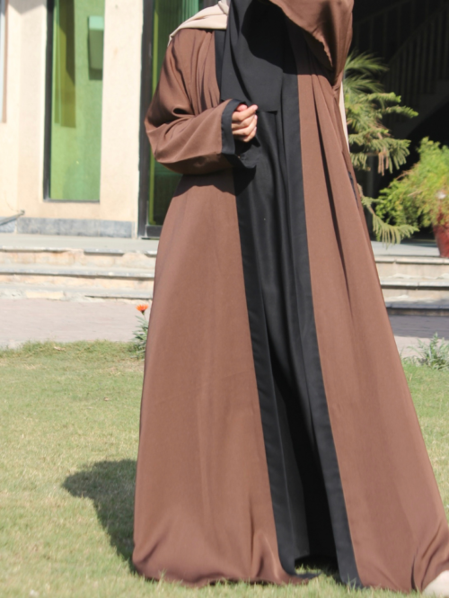 Open Abaya-Brown and Black